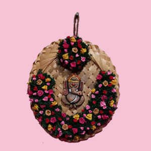 Divine Ganesha Floral Wall Hanging
