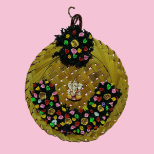 Miniature Ganesha Floral Wall Hanging