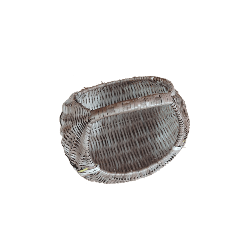 Handcrafted Half-Moon Cane Basket 1